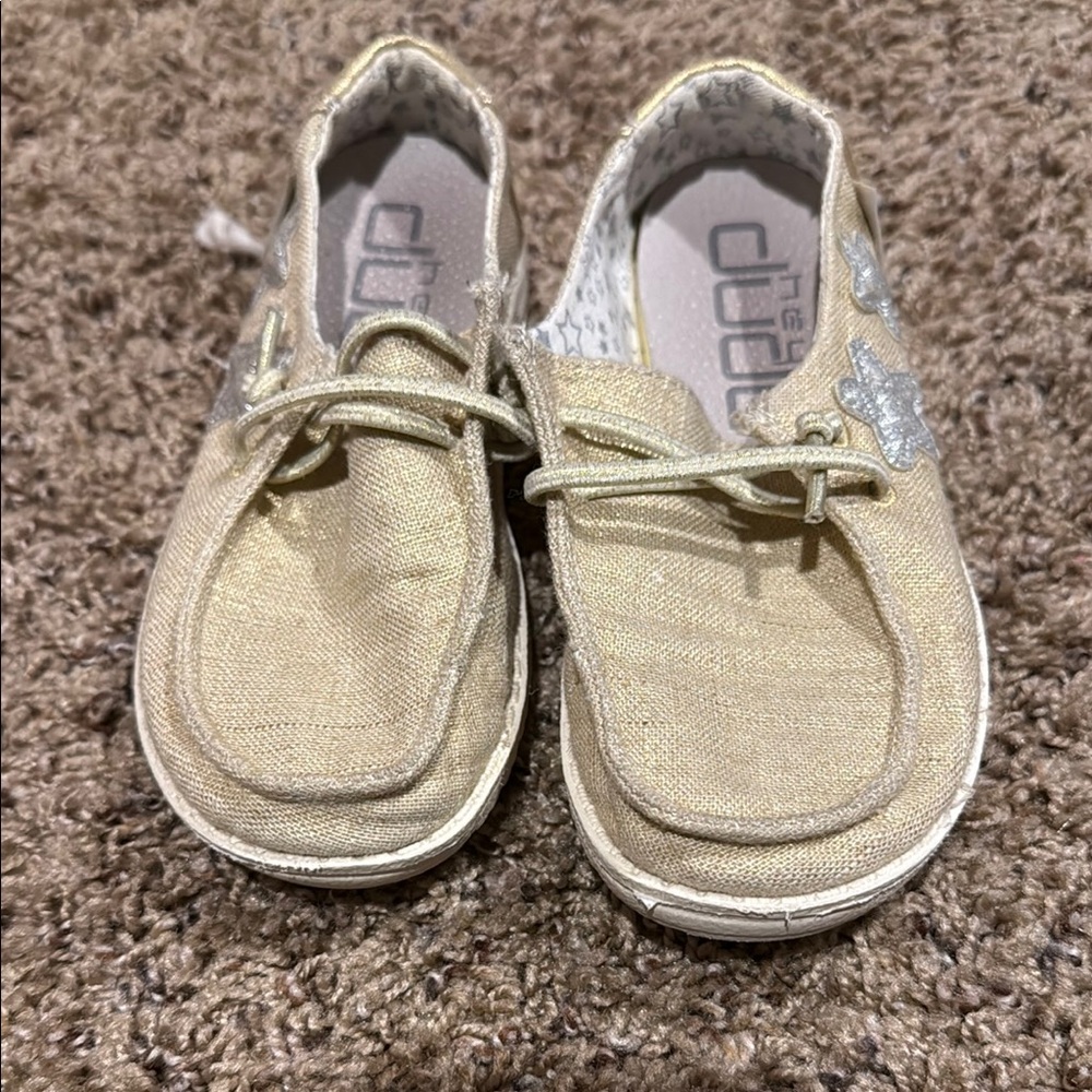 Hey Dude Gold Moccasins with Non-Slip Soles
